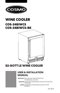 Manual Cosmo COS-24BIWCS Wine Cabinet