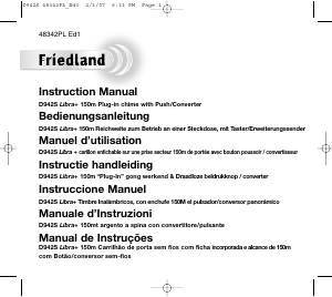 Bedienungsanleitung Friedland D942S Libra+ Türklingel