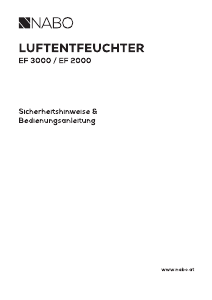 Bedienungsanleitung NABO EF 3000 Luftentfeuchter
