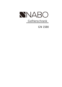 Bruksanvisning NABO GN 1580 Frys