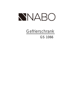 Bruksanvisning NABO GS 1066 Frys