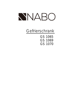 Bruksanvisning NABO GS 1070 Frys