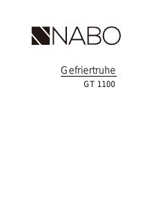 Bruksanvisning NABO GT 1100 Frys