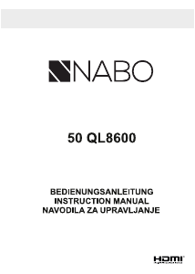 Bedienungsanleitung NABO 50 QL8600 LED fernseher