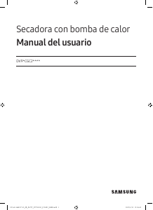 Manual de uso Samsung DV90CGC2A0ABPE Secadora
