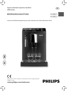Bedienungsanleitung Philips HD8821 Espressomaschine