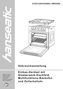 Bedienungsanleitung Hanseatic PBF4VQ34 Herd