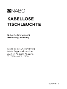 Bedienungsanleitung NABO XL 1520 Leuchte