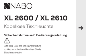 Bedienungsanleitung NABO XL 2600 Leuchte
