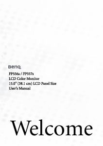 Handleiding BenQ FP556S LCD monitor