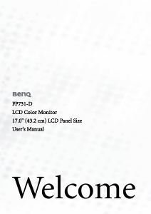 Handleiding BenQ FP731DVI LCD monitor