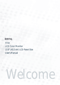 Handleiding BenQ T720 LCD monitor
