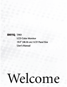 Handleiding BenQ T903 LCD monitor