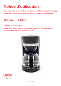 Bruksanvisning Livoo DOD200C Kaffebryggare
