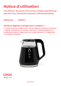 Manual de uso Livoo DOD212N Hervidor