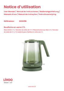 Bruksanvisning Livoo DOD216G Vattenkokare