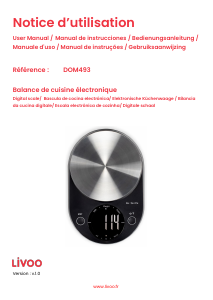 Manuale Livoo DOM493M Bilancia da cucina