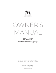 Manual de uso Monogram ZGU486NDTSS Placa