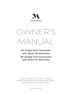 Manual Monogram ZTDX1DSSNSS Oven