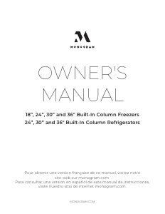 Mode d’emploi Monogram ZIR301NBRII Réfrigérateur