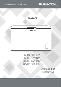 Manual de uso Punktal PK-HS 402 INV Congelador