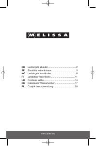 Brugsanvisning Melissa 16130102 Swarovski Elkedel