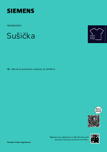 Návod Siemens WQ46B2DNCS Sušička