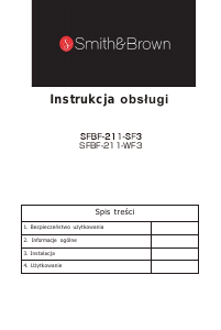 Instrukcja Smith&Brown SFBF-211-WE3 Lodówko-zamrażarka