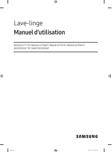 Mode d’emploi Samsung WA52DG5500AVUS Lave-linge