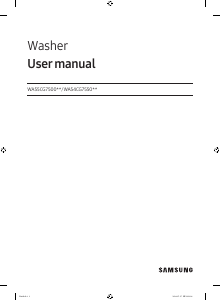 Manual Samsung WA54CG7550AVA4 Washing Machine