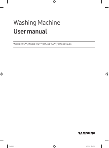 Manual Samsung WA40F13E4CPE Washing Machine