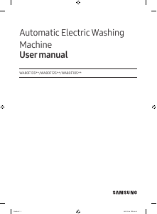 Handleiding Samsung WA80F13S8B Wasmachine