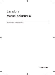 Manual de uso Samsung WA26DG5500AV Lavadora
