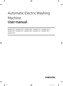Manual Samsung WA80F16B9B Washing Machine