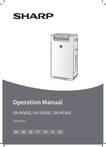 Mode d’emploi Sharp UA-HG40E-T Purificateur d'air