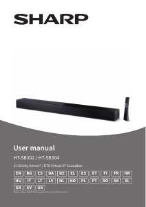 Manual Sharp HT-SB304 Sistemul home cinema