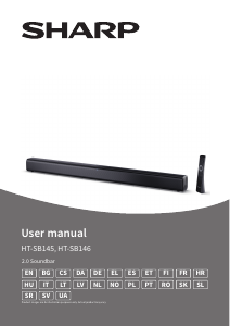 Manual Sharp HT-SB145 Sistemul home cinema