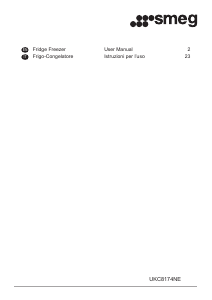 Manual Smeg UKC8174NE Fridge-Freezer