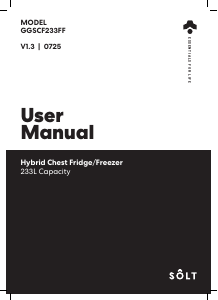 Manual Sôlt GGSCF233FF Freezer