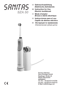 Руководство Sanitas SZA 50 Электрическая зубная щетка