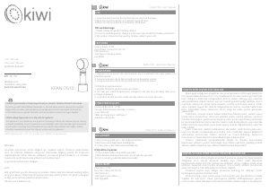 Mode d’emploi Kiwi KFAN-7610 Ventilateur