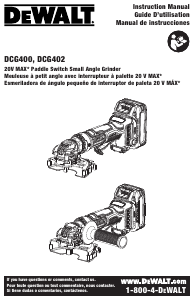 Manual de uso DeWalt DCG400BLR Amoladora angular
