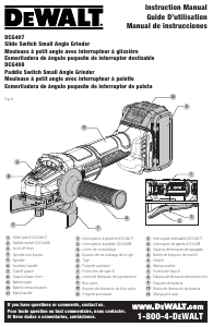 Manual de uso DeWalt DCG407P1 Amoladora angular