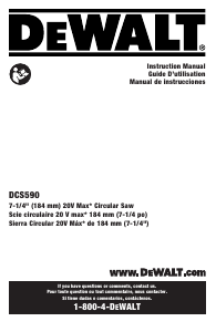 Handleiding DeWalt DCS590B Cirkelzaag