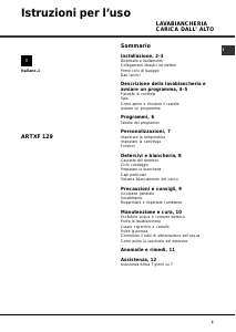 Manuale Hotpoint-Ariston ARTXF 129 HA IT Lavatrice