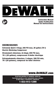 Manual de uso DeWalt DXCM20020US Compresor