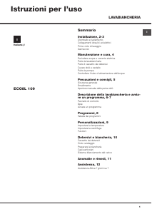 Manuale Hotpoint-Ariston ECO8L 109 (IT) Lavatrice