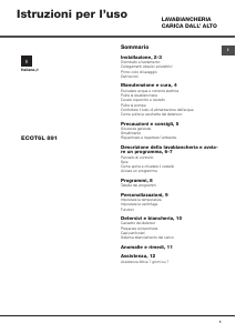 Manuale Hotpoint-Ariston ECOT6L 891 (IT) Lavatrice