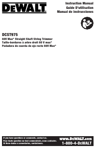 Bruksanvisning DeWalt DCST975Y2 Grästrimmer