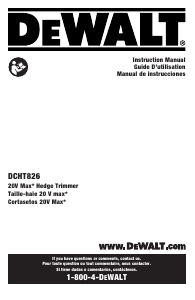 Handleiding DeWalt DCHT826P1 Heggenschaar